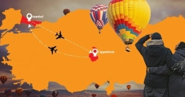 Sıcak hava balonu turu dahil İstanbul'dan 3 günlük Kapadokya turu